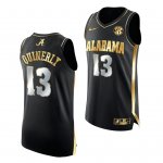 Men's Alabama Crimson Tide #5 Jahvon Quinerly 2021 March Madness Sweet 16 Black Golden NCAA College Football Jersey 2403QCIW6